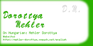 dorottya mehler business card